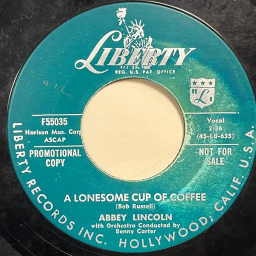 Abbey Lincoln - A Lonesome Cup Of Coffee / I Didn't Say Yes (7", Single, Promo) (Near Mint (NM or M-))