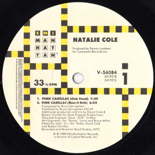 Natalie Cole - Pink Cadillac (12", Single, AR ) (Mint (M))