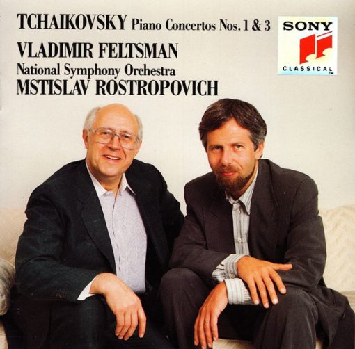 Pyotr Ilyich Tchaikovsky, Vladimir Feltsman, National Symphony Orchestra, Mstislav Rostropovich - Piano Concertos Nos. 1 & 3 (CD, Album) (Near Mint (NM or M-))