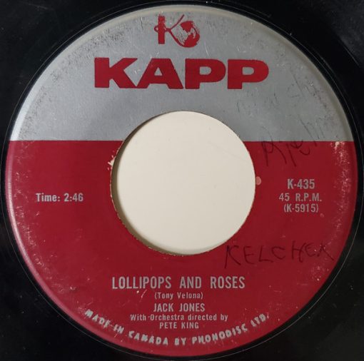 Jack Jones - Lollipops And Roses  (7", Single) (Very Good Plus (VG+))