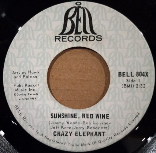 Crazy Elephant - Sunshine, Red Wine / Pam (7", Single) (Very Good Plus (VG+))