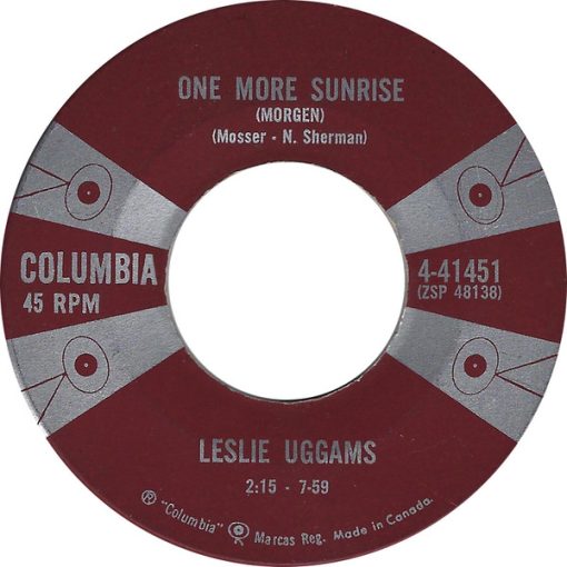 Leslie Uggams - One More Sunrise (Morgen) / The Eyes Of God (7", Single) (Very Good Plus (VG+))