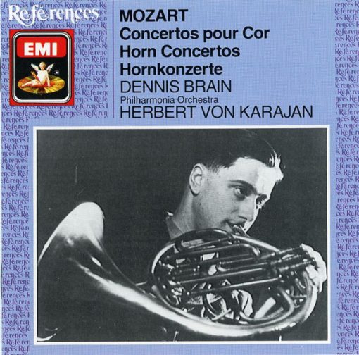 Wolfgang Amadeus Mozart, Dennis Brain, Herbert von Karajan, Philharmonia Orchestra - Concertos Pour Cor = Horn Concertos = Hornkonzerte (CD, Mono, RM) (Near Mint (NM or M-))