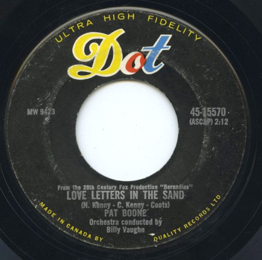 Pat Boone - Love Letters In The Sand (7") (Near Mint (NM or M-))