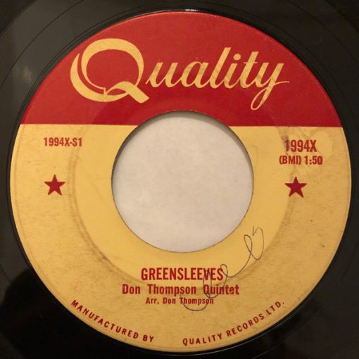 Don Thompson Quintet - Greensleeves (7", Single) (Near Mint (NM or M-))