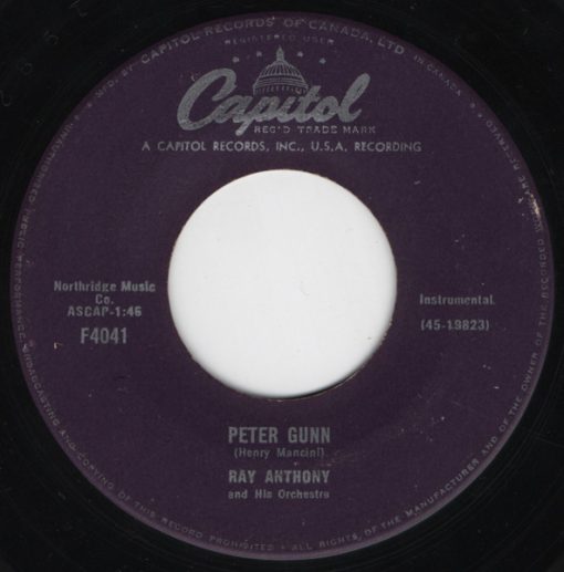 Ray Anthony & His Orchestra - Peter Gunn (7", Single) (Near Mint (NM or M-))