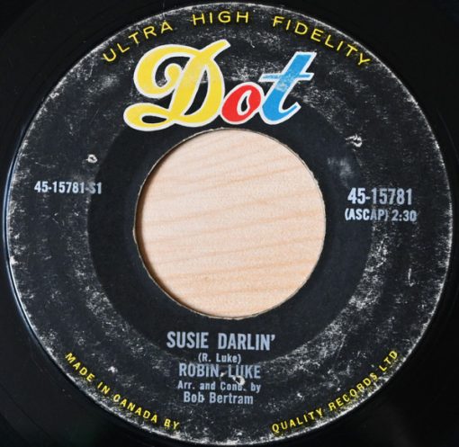 Robin Luke - Susie Darlin' / Living's Loving You (7") (Very Good (VG))