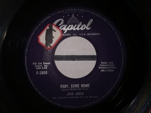 Jack Jones - Baby, Come Home / Good Luck, Good Buddy (7") (Very Good Plus (VG+))