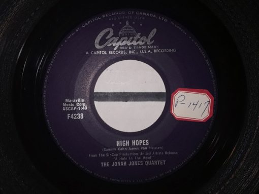 The Jonah Jones Quartet - High Hopes / Hit Me Again (7") (Very Good (VG))