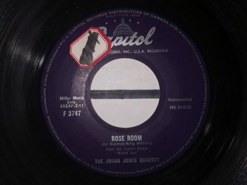 The Jonah Jones Quartet - Rose Room / On The Street Where You Live (7") (Good Plus (G+))