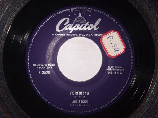 Lou Busch & His Orchestra - Portofino / Friendly Persuasion (7") (Very Good Plus (VG+))