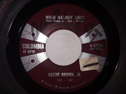 Oscar Brown Jr. - When Malindy Sings / Elegy (Plain Black Boy) (7") (Very Good Plus (VG+))