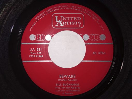 Bill Buchanan (2) - Beware (7") (Very Good Plus (VG+))