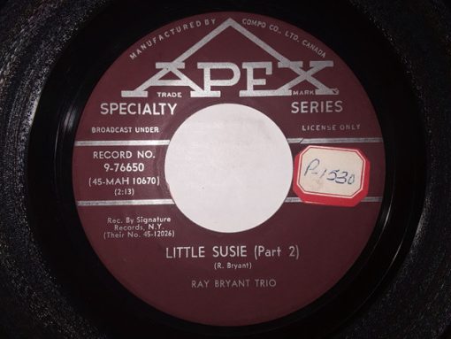 Ray Bryant Trio - Little Susie (7") (Very Good Plus (VG+))