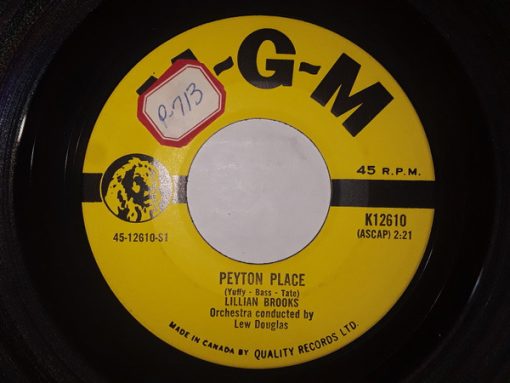 Lillian Brooks - Peyton Place / Say You're Mine (7") (Very Good Plus (VG+))