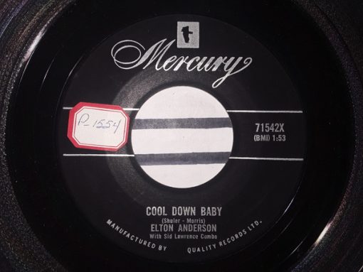 Elton Anderson With The Sid Lawrence Band - Cool Down Baby / Secret Of Love (7") (Very Good Plus (VG+))