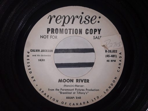 Calvin Jackson And His Orchestra - How High The Moon / Moon River (7", Single, Promo) (Very Good Plus (VG+))