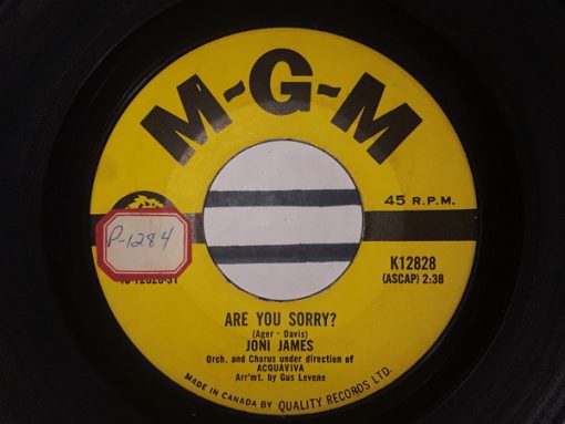 Joni James - Are You Sorry? / What I Don't Know Won't Hurt Me (7", Single) (Very Good Plus (VG+))