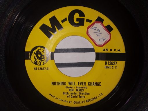 Joni James - Nothing Will Ever Change / Does It Show (7", Single) (Very Good Plus (VG+))