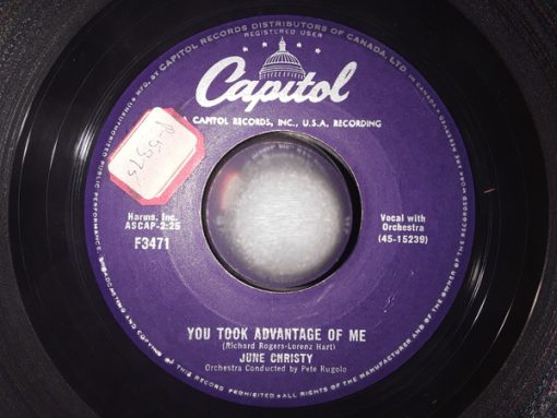 June Christy - You Took Advantage Of Me / Intrigue (7", Single) (Very Good (VG))