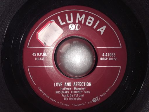 Rosemary Clooney - Tonight / Love And Affection (7", Single) (Very Good Plus (VG+))