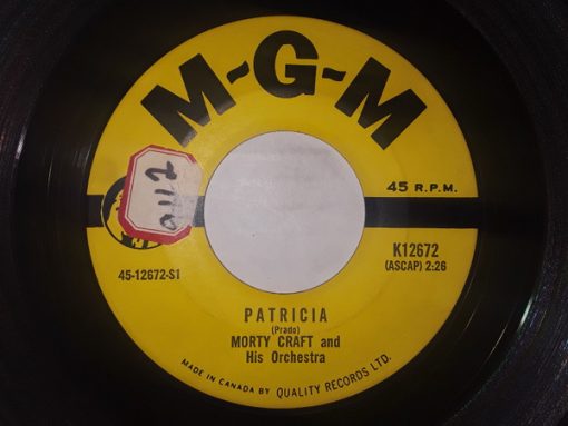 Morty Craft Orchestra - Patricia / Pagan Love Song (7") (Good Plus (G+))