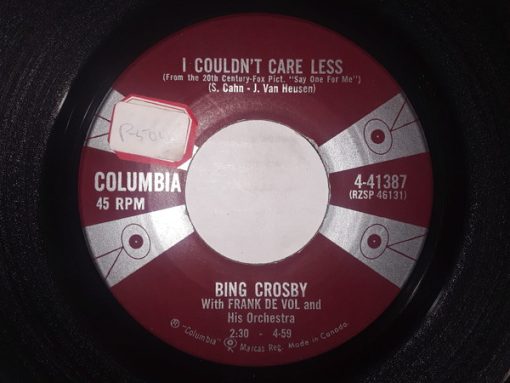 Bing Crosby - I Couldn't Care Less / Say One For Me (7") (Very Good Plus (VG+))