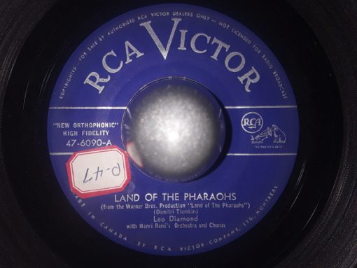 Leo Diamond With Henri René And His Orchestra - Land Of The Pharaohs / The One Rose (7") (Very Good Plus (VG+))