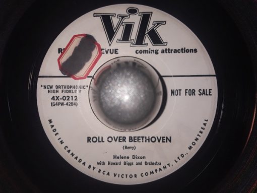 Helene Dixon With Howard Biggs Orchestra - Roll Over Beethoven / A Teenager Sings The Blues (7", Single, Promo) (Very Good Plus (VG+))