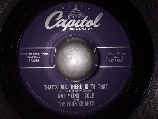 Nat King Cole And The Four Knights - That's All There Is To That / My Dream Sonata (7", Single) (Very Good Plus (VG+))