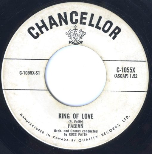 Fabian (6) - King Of Love / Tomorrow (7", Single) (Very Good (VG))