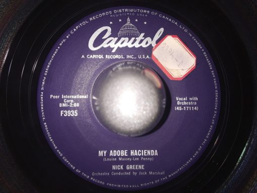 Nick Greene (2) - My Adobe Hacienda (7", Single) (Very Good Plus (VG+))