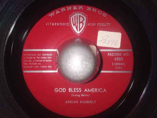 Adrian Kimberly - God Bless America / Greensleeves (7") (Very Good Plus (VG+))