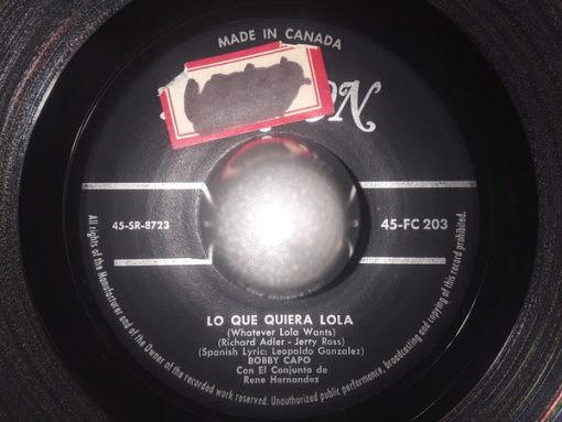 Bobby Capó - Lo Que Quiera Lola / Locamente Enamorado (7", Promo) (Very Good Plus (VG+))