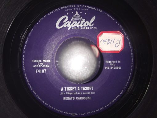 Renato Carosone - A-Tisket A-Tasket / Limelight Theme (7") (Very Good (VG))