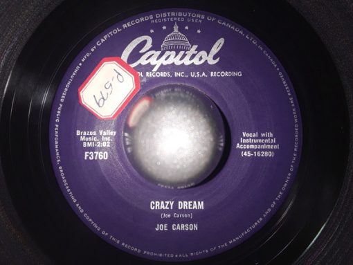 Joe Carson - Crazy Dream (7", Single) (Very Good Plus (VG+))