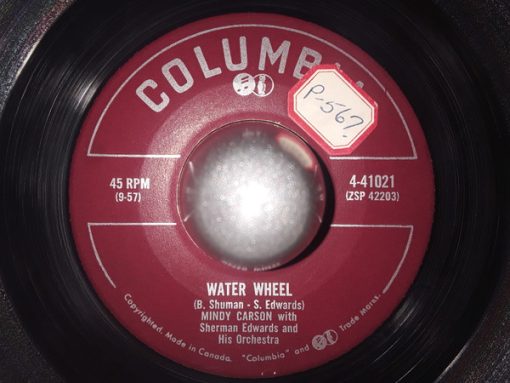 Mindy Carson - Water Wheel / Sweet Georgie Brown (7") (Very Good (VG))