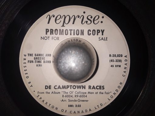 Sande & Greene Fun-Time Band - De Camptown Race / June Is Bustin' Out All Over (7", Promo) (Very Good Plus (VG+))