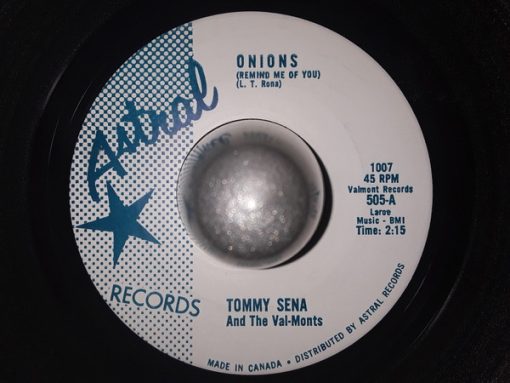 Tommy Sena And The Valmonts - Onions (Remind Me Of You) / The Wobble (7", Single) (Very Good Plus (VG+))