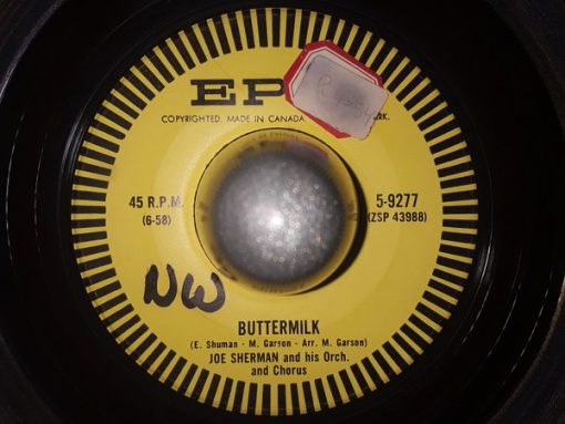 Joe Sherman, His Orchestra And Chorus - Buttermilk / Please Don't Say Goodnight (7", Single) (Very Good (VG))