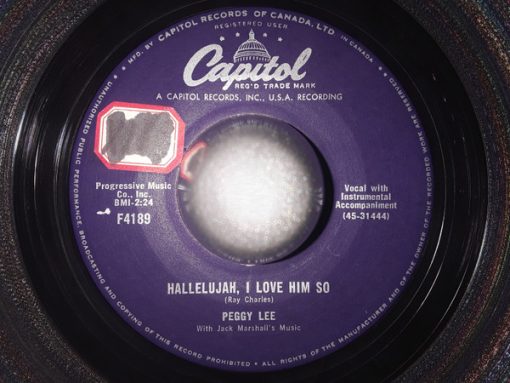 Peggy Lee - Hallelujah, I Love Him So (7") (Very Good (VG))