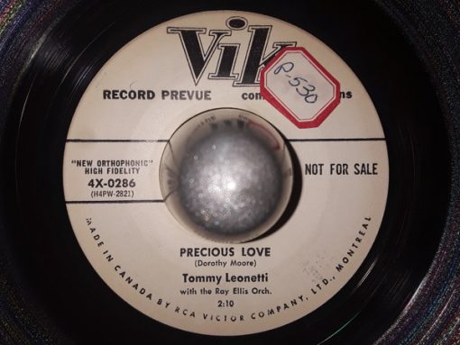 Tommy Leonetti With Ray Ellis And His Orchestra - Precious Love / I'd Climb The Highest Mountain (7", Single, Promo) (Very Good (VG))