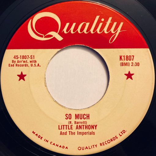 Little Anthony & The Imperials - So Much / Oh Yeah (7", Single) (Very Good Plus (VG+))