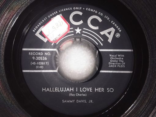 Sammy Davis Jr. - Hallelujah I Love Her So / I'm Comin' Home (7", Single) (Very Good Plus (VG+))