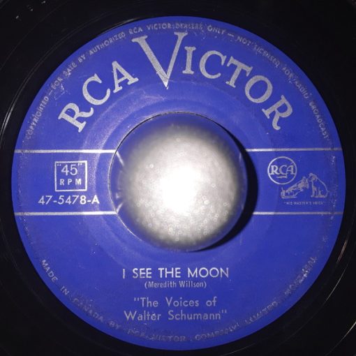 The Voices Of Walter Schumann - I See The Moon / All Alone (7") (Very Good (VG))