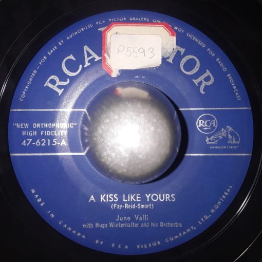 June Valli - A Kiss Like Yours / Oh My Love (7") (Very Good Plus (VG+))