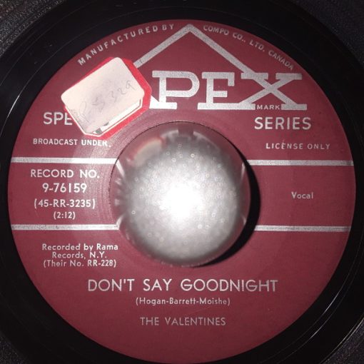 The Valentines - Don't Say Goodnight (7") (Very Good Plus (VG+))