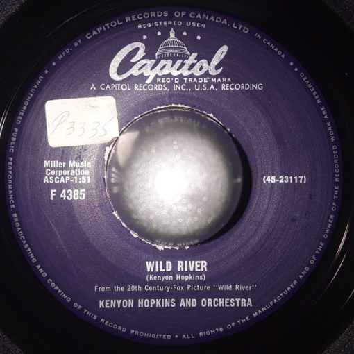 Kenyon Hopkins And His Orchestra - Wild River / Phoenix (7", Single) (Very Good Plus (VG+))