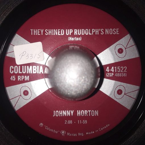 Johnny Horton - They Shined Up Rudolph's Nose / The Electrified Donkey (7", Single) (Very Good Plus (VG+))