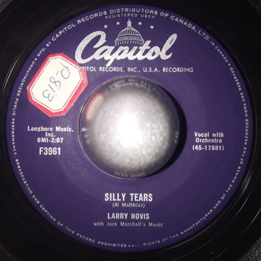 Larry Hovis - Silly Tears (7", Single) (Very Good Plus (VG+))